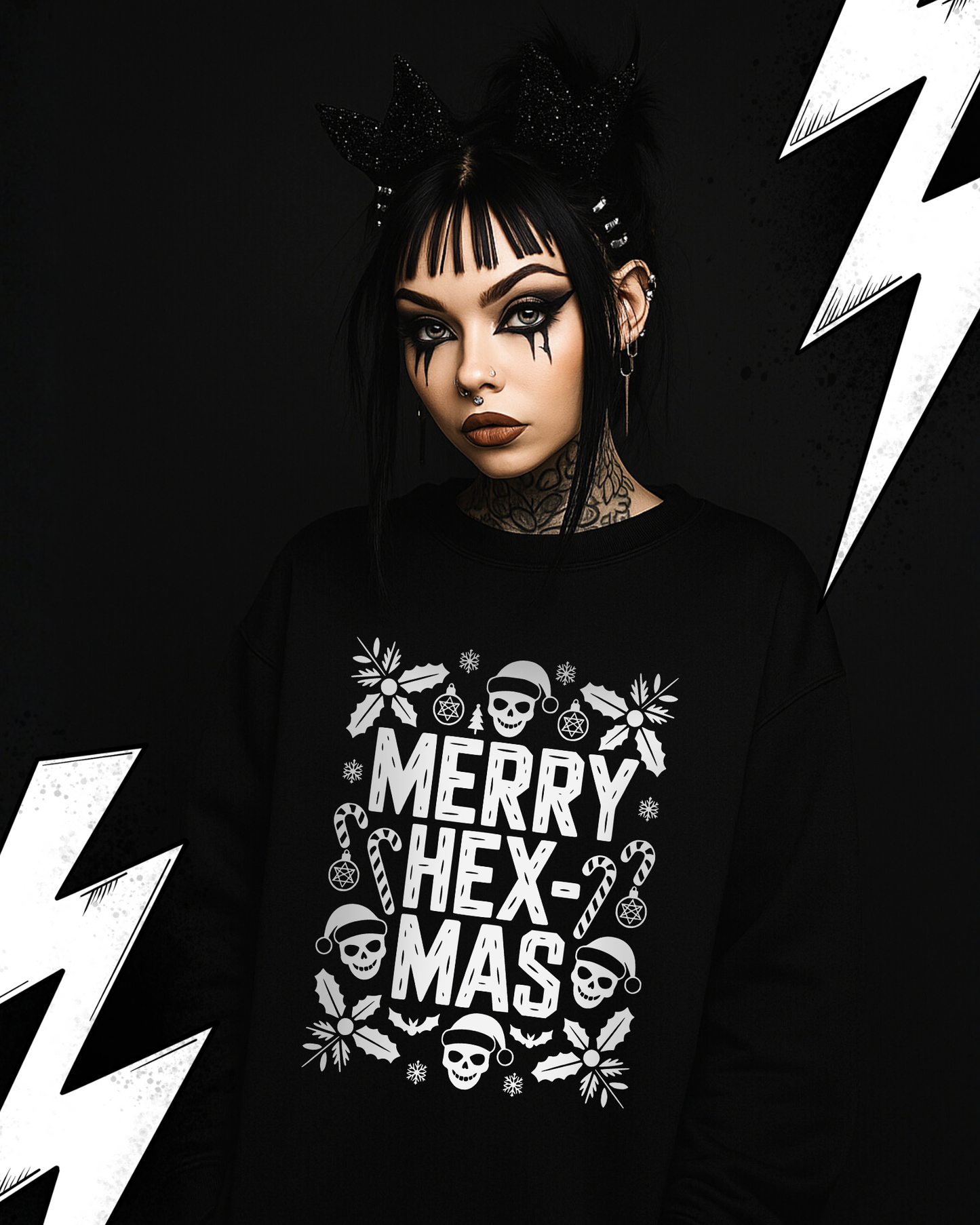 Premium Organic Sweatshirt UNISEX - Merry Hex-Mas Ugly Christmas Sweater
