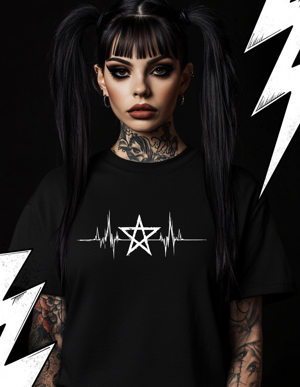 Pentagram Heartbeat - Premium T-Shirt Unisex