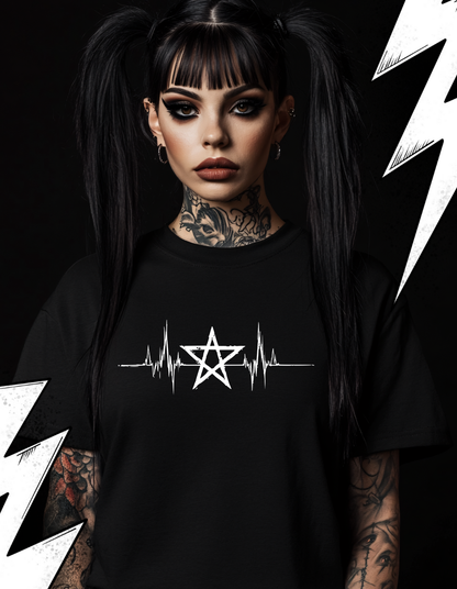 Pentagram Heartbeat - Premium T-Shirt Unisex