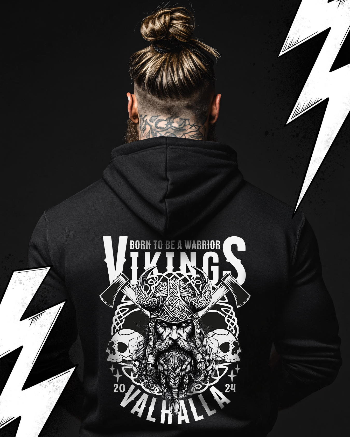 Oversized Hoodie Unisex Wikinger Design "Vinkings"