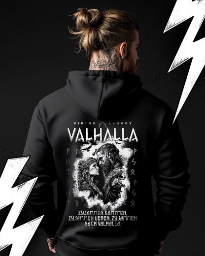 Oversized Hoodie Wikinger Design "Valhalla" Partnerhoodie