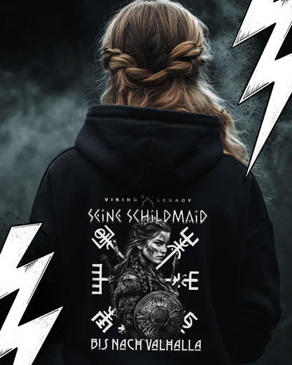 Oversized Hoodie Wikinger Design "Seine Schildmaid" Partnerlook