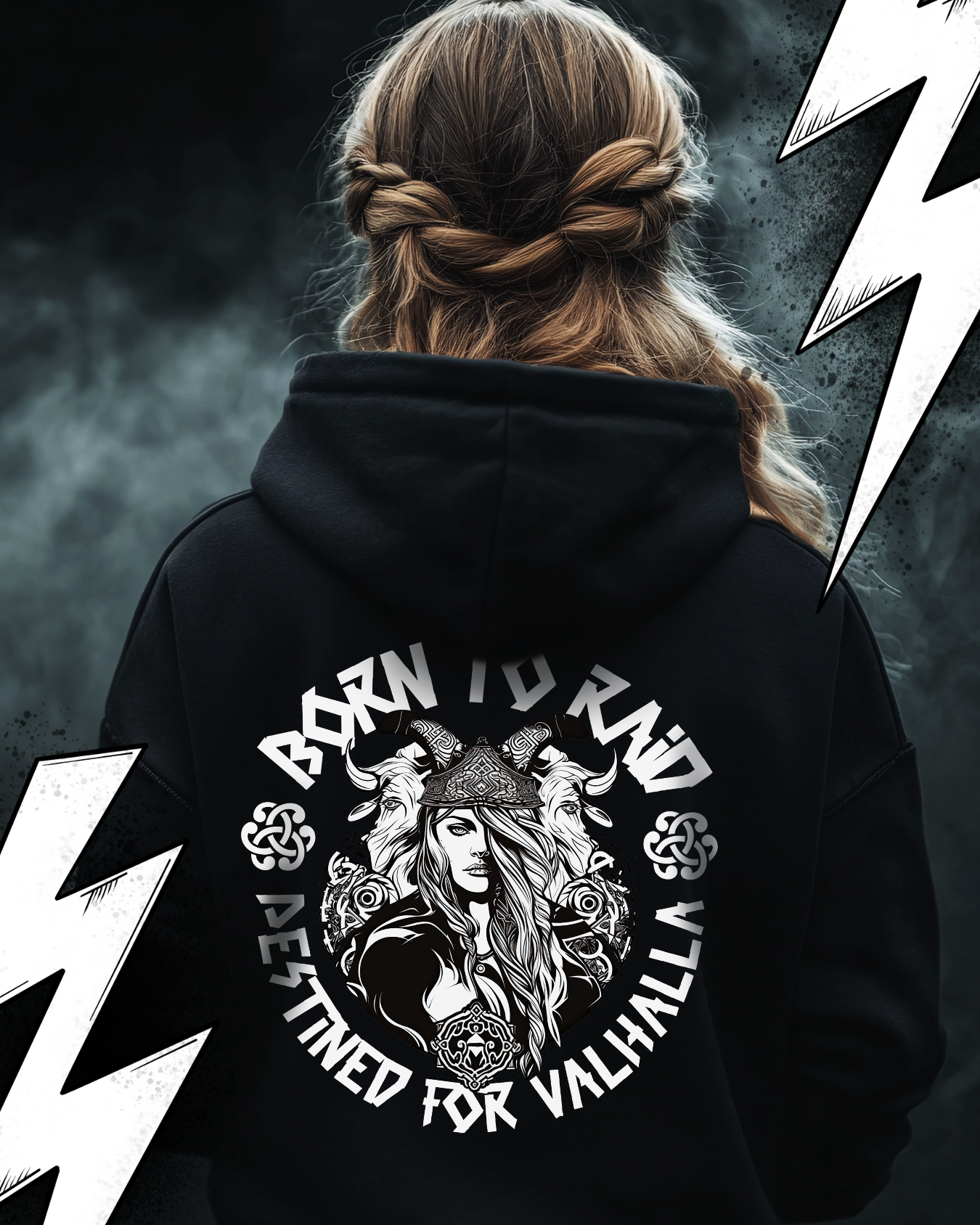 Oversized Hoodie Unisex "Born to Raid"