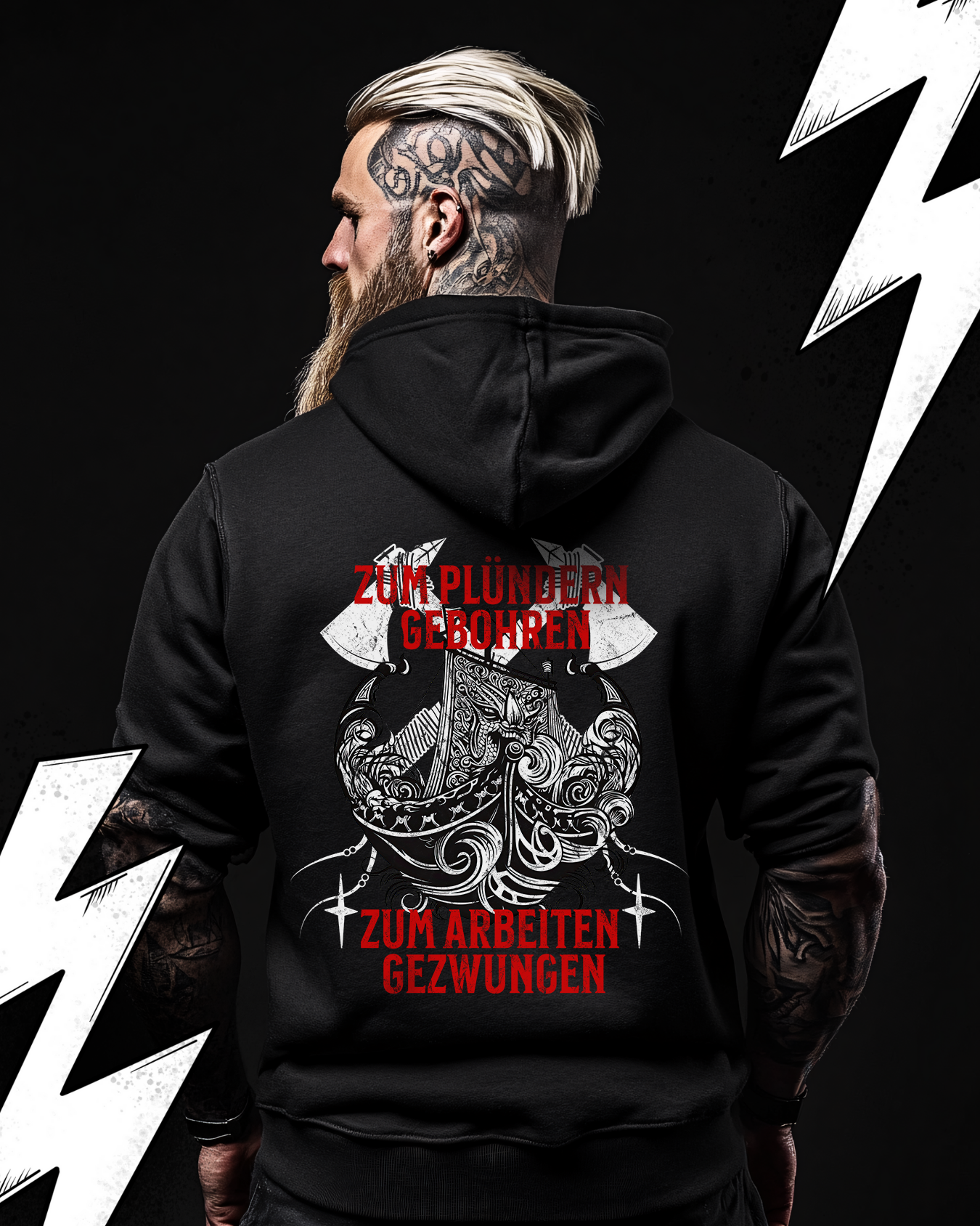 Premium Hoodie Unisex "Zum Plündern geboren"