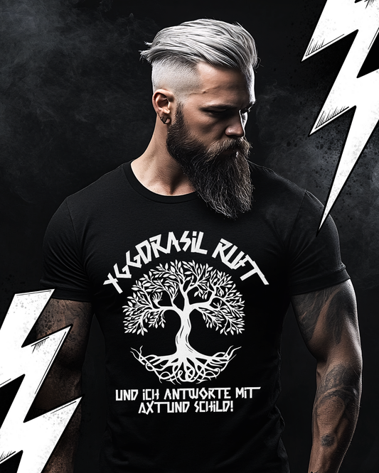 Premium T-Shirt Unisex "Yggdrasil Ruft" Wikkinger Design