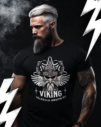 Premium T-Shirt Unisex "Valhalla Awaits Me"