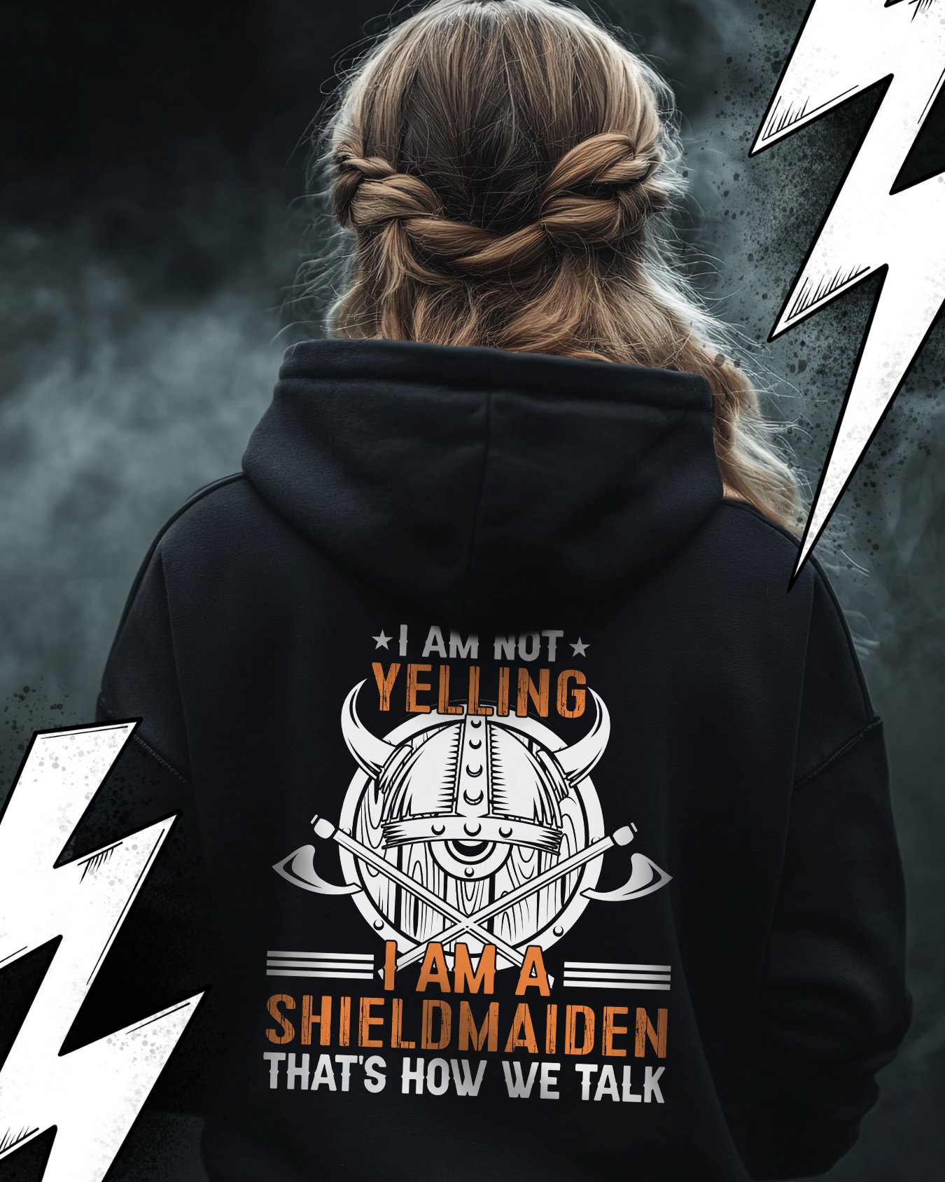 Premium Hoodie Unisex "I am a Shieldmaiden" Wikinger Hoodie