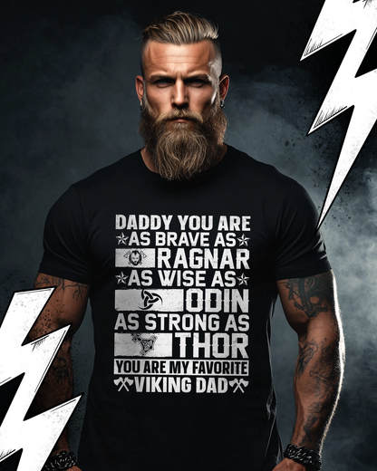 Premium T-Shirt Unisex "Vikinger Dad" Wikinger Shirt für Papas