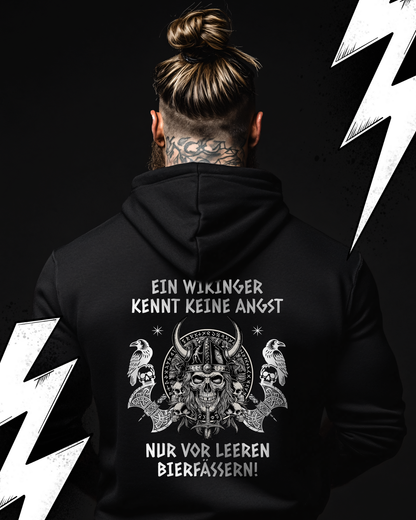 Premium Hoodie Unisex "Wikinger kennt keine Angst" Lustiger Wikinger Hoodie