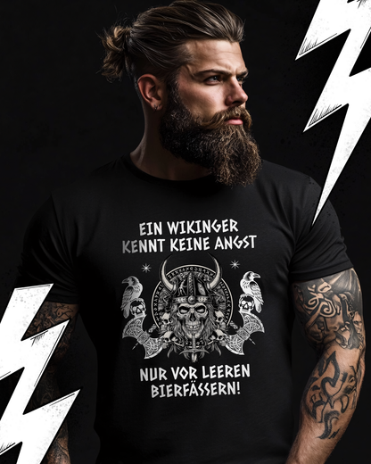 Premium T-Shirt Unisex "Ein Wikinger kennt keine Angst" Lustiges Wikinger Shirt