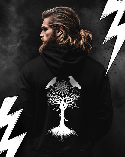 Wikinger Hoodie Unisex "Yggdrasil" Wikinger Kompass Hoodie