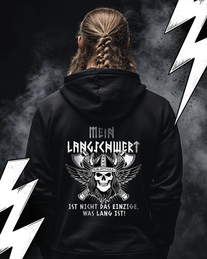 Wikinger Hoodie Unisex "Mein Langschwert" Witziger Wikinger Hoodie