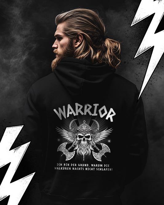 Premium Wikinger Hoodie "Walküren schlafen nicht" Lustiger Wikinger Hoodie