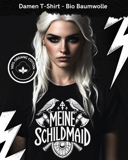 Meine Schildmaid - Wikinger Premium Organic Shirt Women für Damen Locker sitzendes Wikinger Shirt