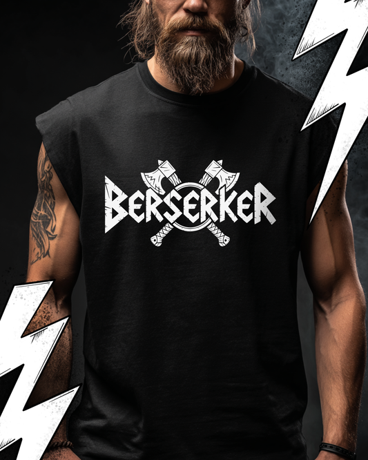 Berserker - Wikinger Oversize Sleeveless Tee für Herren – Locker sitzendes Wikinger Shirt