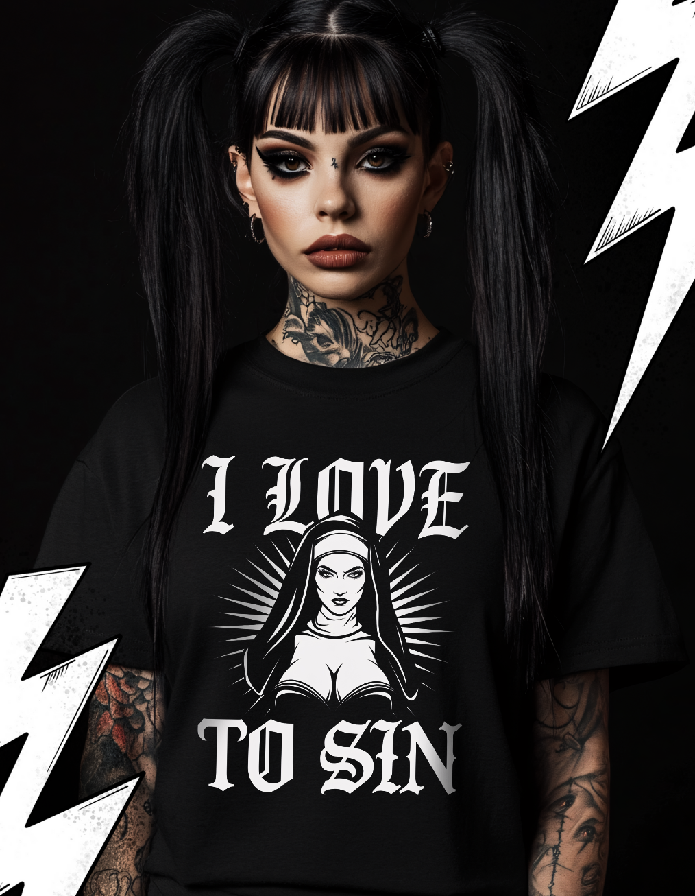 Premium T-Shirt Unisex "I love to Sin"