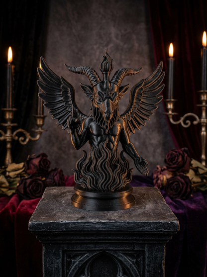 Gothic Baphomet Statue – Dark Occult Figur im Gothic Stil (3D-Druck)