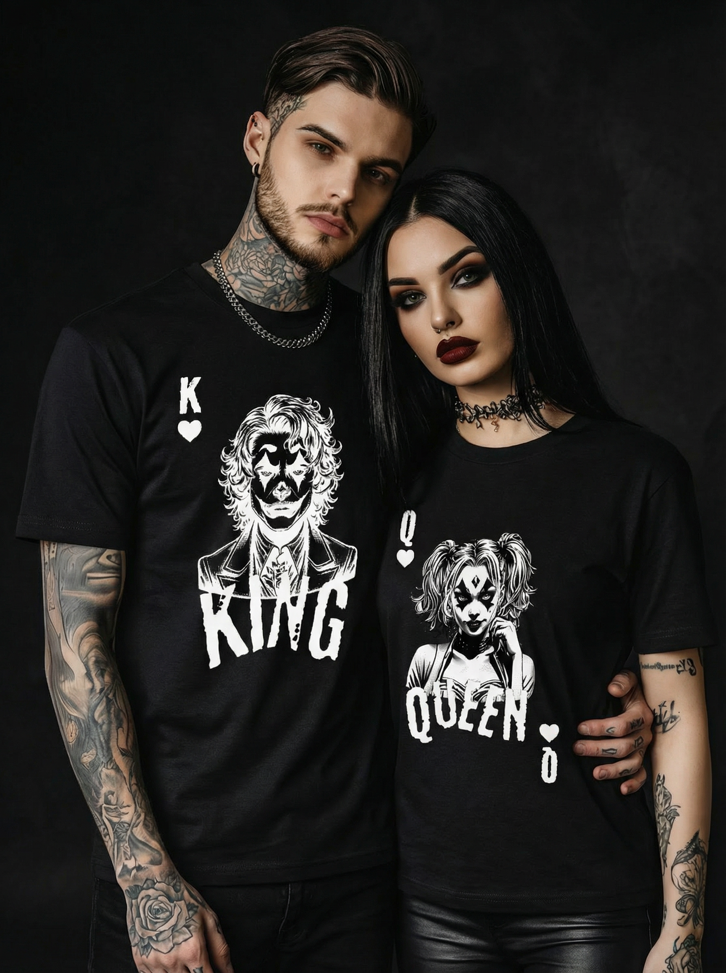 King & Queen - T-Shirt Spar Set, Partnerlook