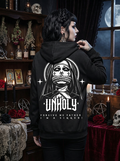 Unholy Nun Hoodie Unisex "I´m a Sinner" Unheilige Nonne