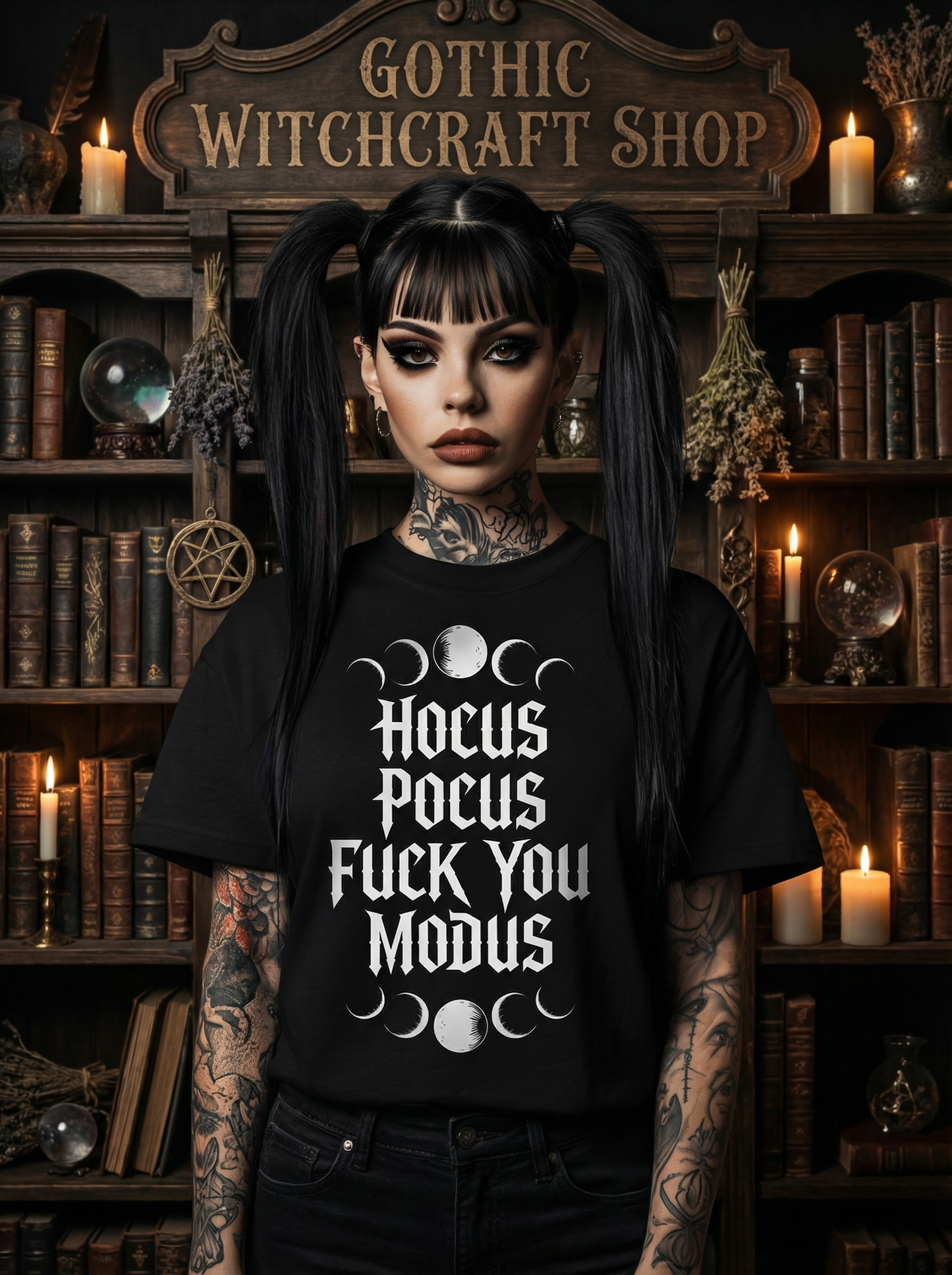 Premium T-Shirt Unisex "Hocus Pocus Fuck you Modus"
