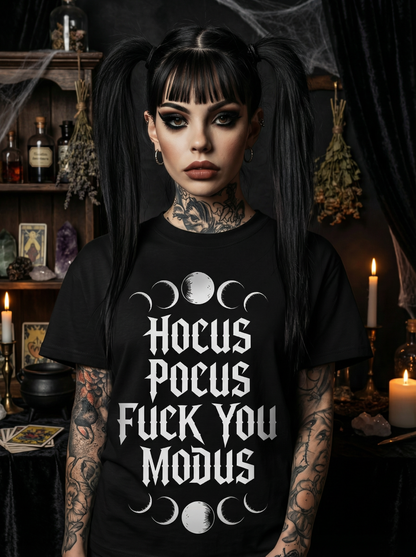 Premium T-Shirt Unisex "Hocus Pocus Fuck you Modus"