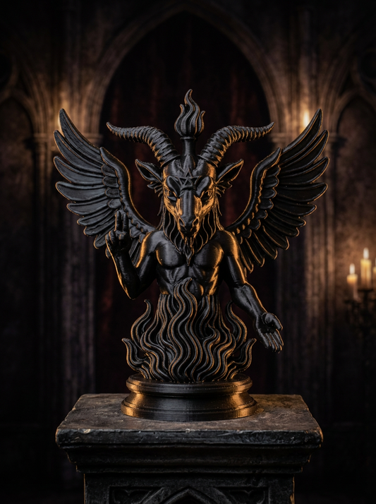Gothic Baphomet Statue – Dark Occult Figur im Gothic Stil (3D-Druck)