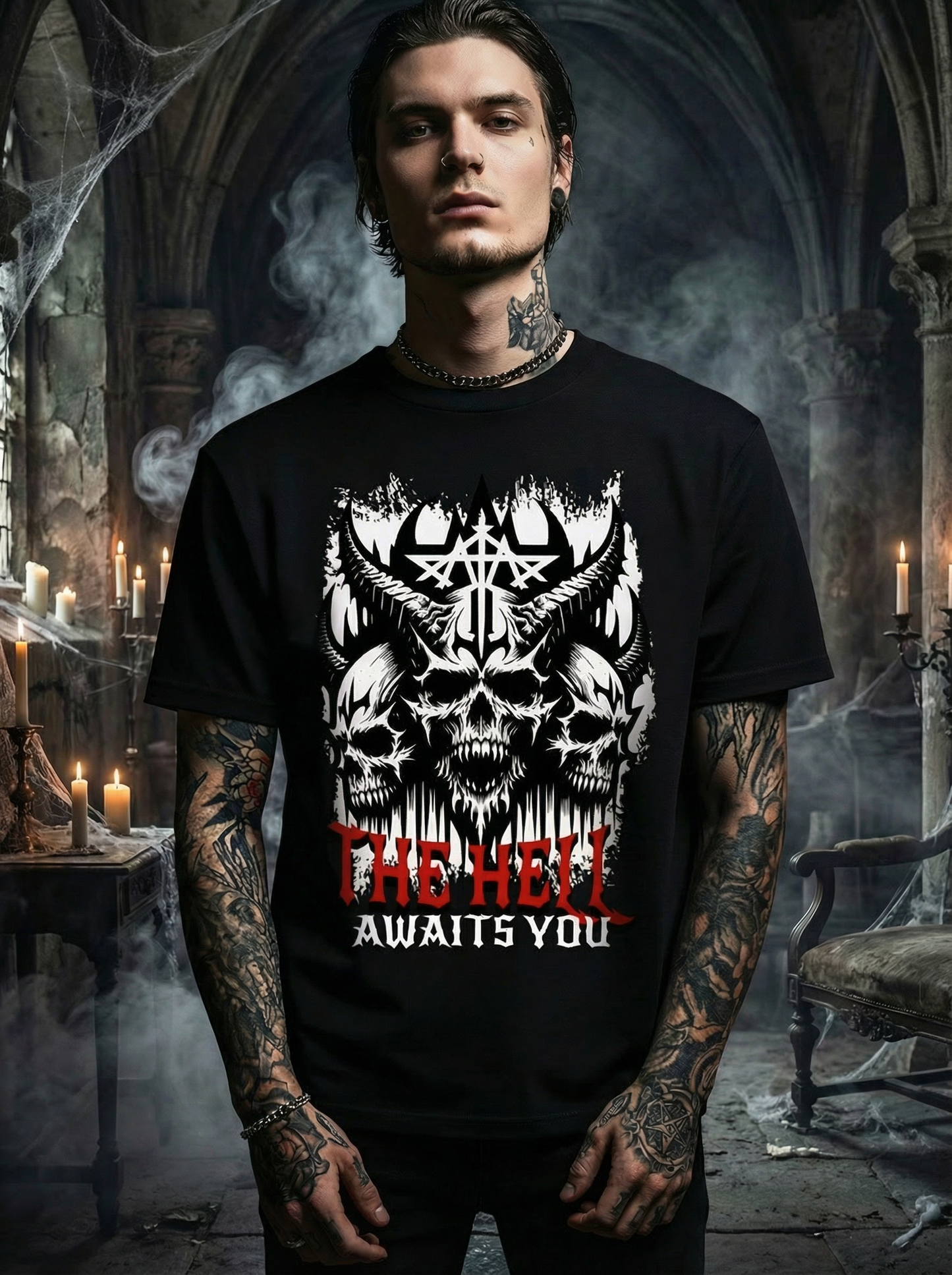 Premium T-Shirt Unisex "The Hell awaits you"