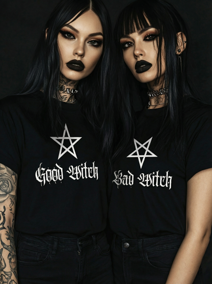 Bad Witch, Good Witch - Organic Damen T-Shirt Spar Set, Partnerlook