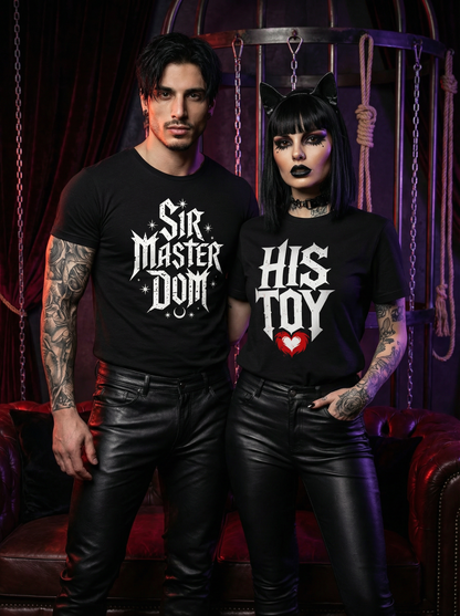 Sir Master & His Toy - Kinky Gothic BDSM  T-Shirt Set