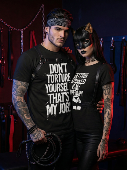 Getting Spanked - Kinky Gothic BDSM  T-Shirt Set