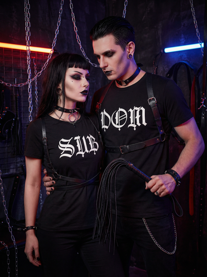 Sub & Dom - Kinky Gothic BDSM  T-Shirt Set