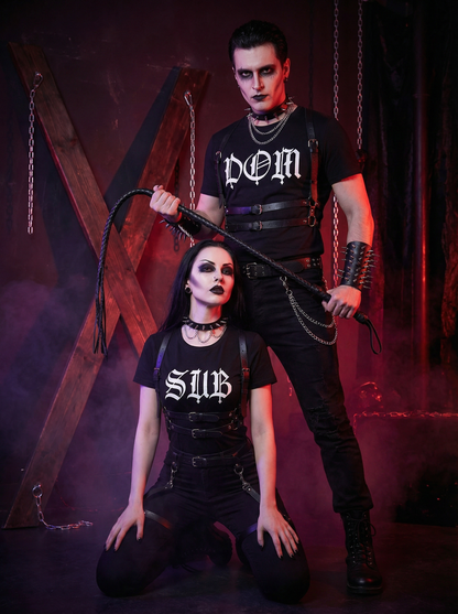 Sub & Dom - Kinky Gothic BDSM  T-Shirt Set