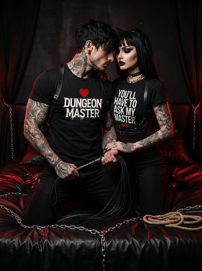 Dungeon Master - Kinky Gothic BDSM  T-Shirt Set