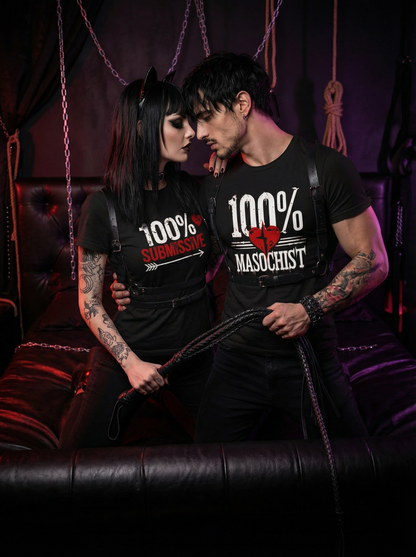 100% - Kinky Gothic BDSM  T-Shirt Set