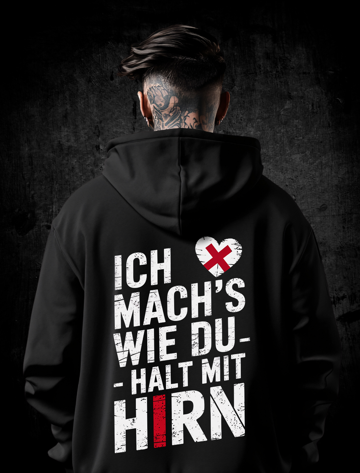 Premium Hoodie Unisex "Mehr Hirn"