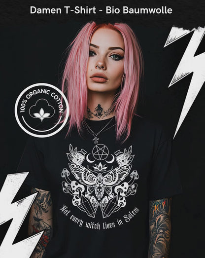 Not every witch lives in Salem - Premium Organic Shirt Women, Gothic Witchcraft, Dark Fashion Shirt