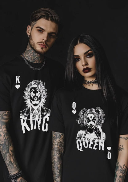King & Queen - T-Shirt Spar Set, Partnerlook