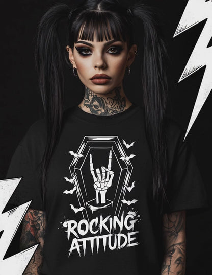 Rocking Attitude - Premium T-Shirt Unisex, Metal Shirts, Rock Shirts, Dark Fashion